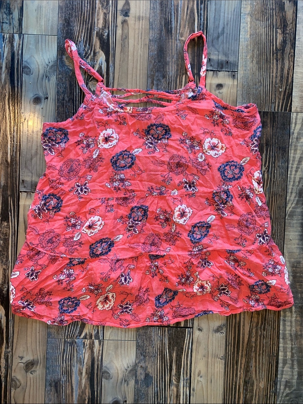 torrid Coral Floral Strappy Tank